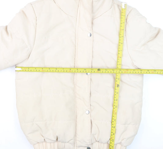 Womens UK Size 10 Boohoo Beige Puffer Jacket