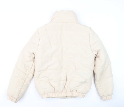 Womens UK Size 10 Boohoo Beige Puffer Jacket