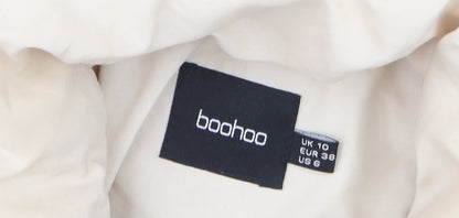 Womens UK Size 10 Boohoo Beige Puffer Jacket
