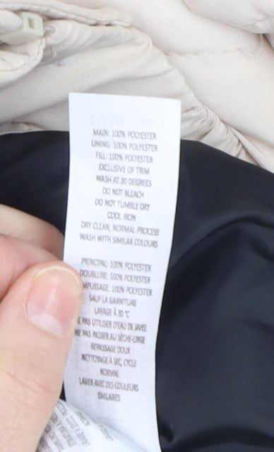 Womens UK Size 10 Boohoo Beige Puffer Jacket