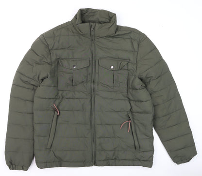 Mens UK Size M Avenue Green Puffer Jacket