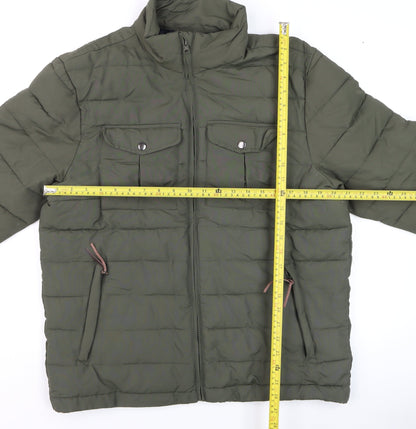 Mens UK Size M Avenue Green Puffer Jacket