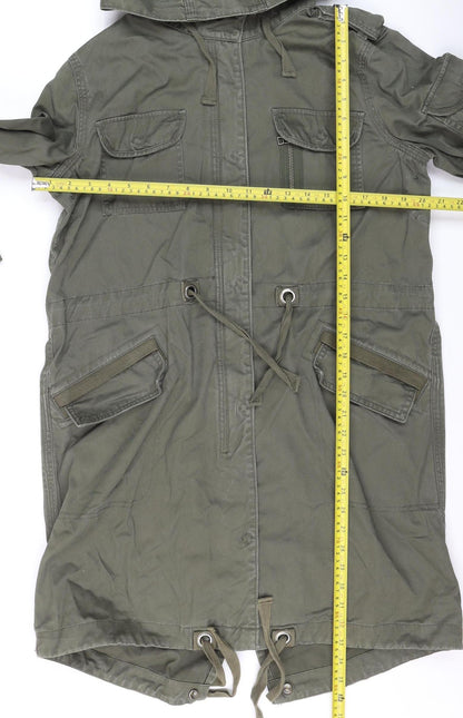 Womens UK Size 12 Oasis Green Parka Coat
