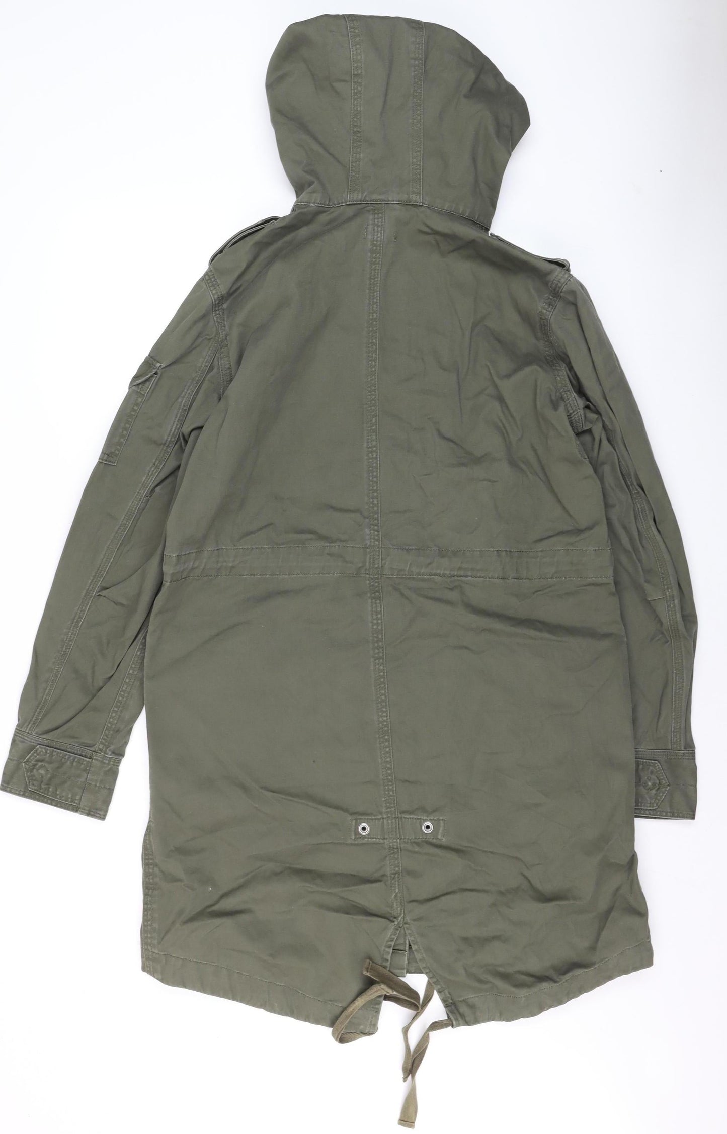 Womens UK Size 12 Oasis Green Parka Coat