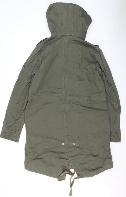 Womens UK Size 12 Oasis Green Parka Coat