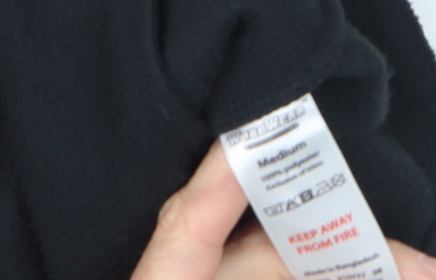 Mens UK Size M Workwear Black Full Zip Hoodie