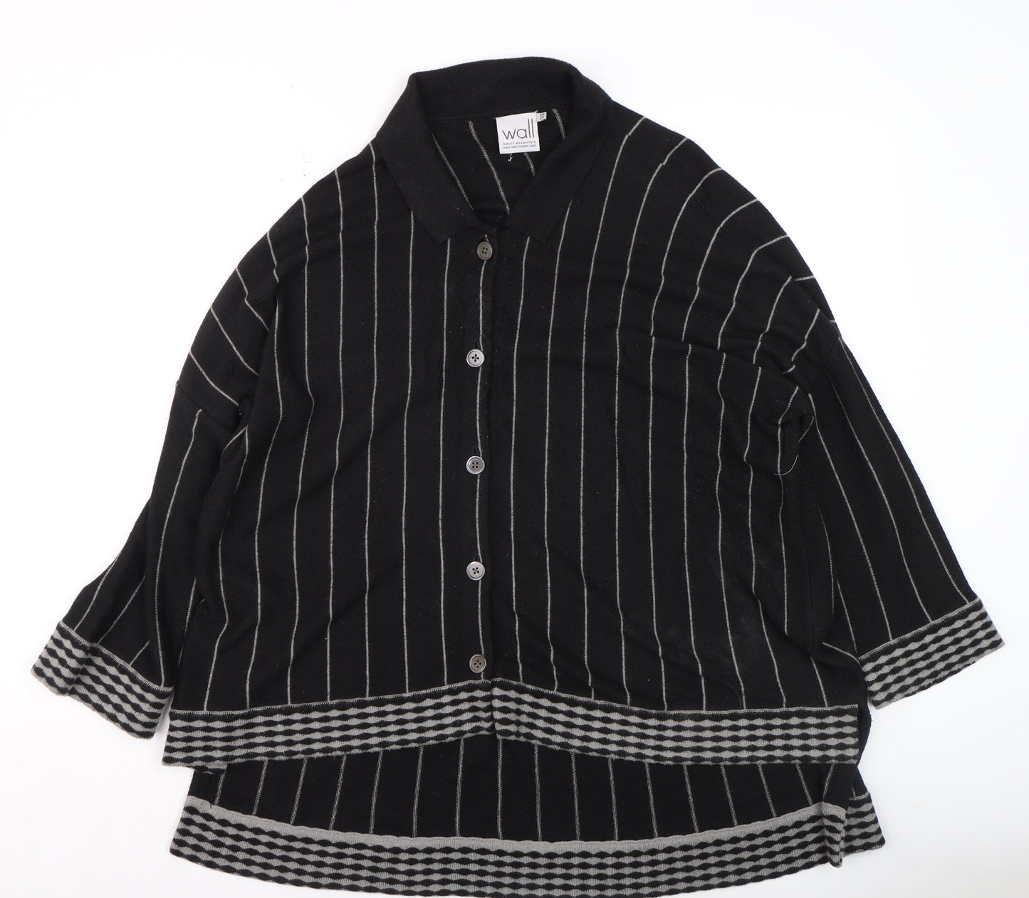 Womens UK Size S Wall Black Cardigan Jumper