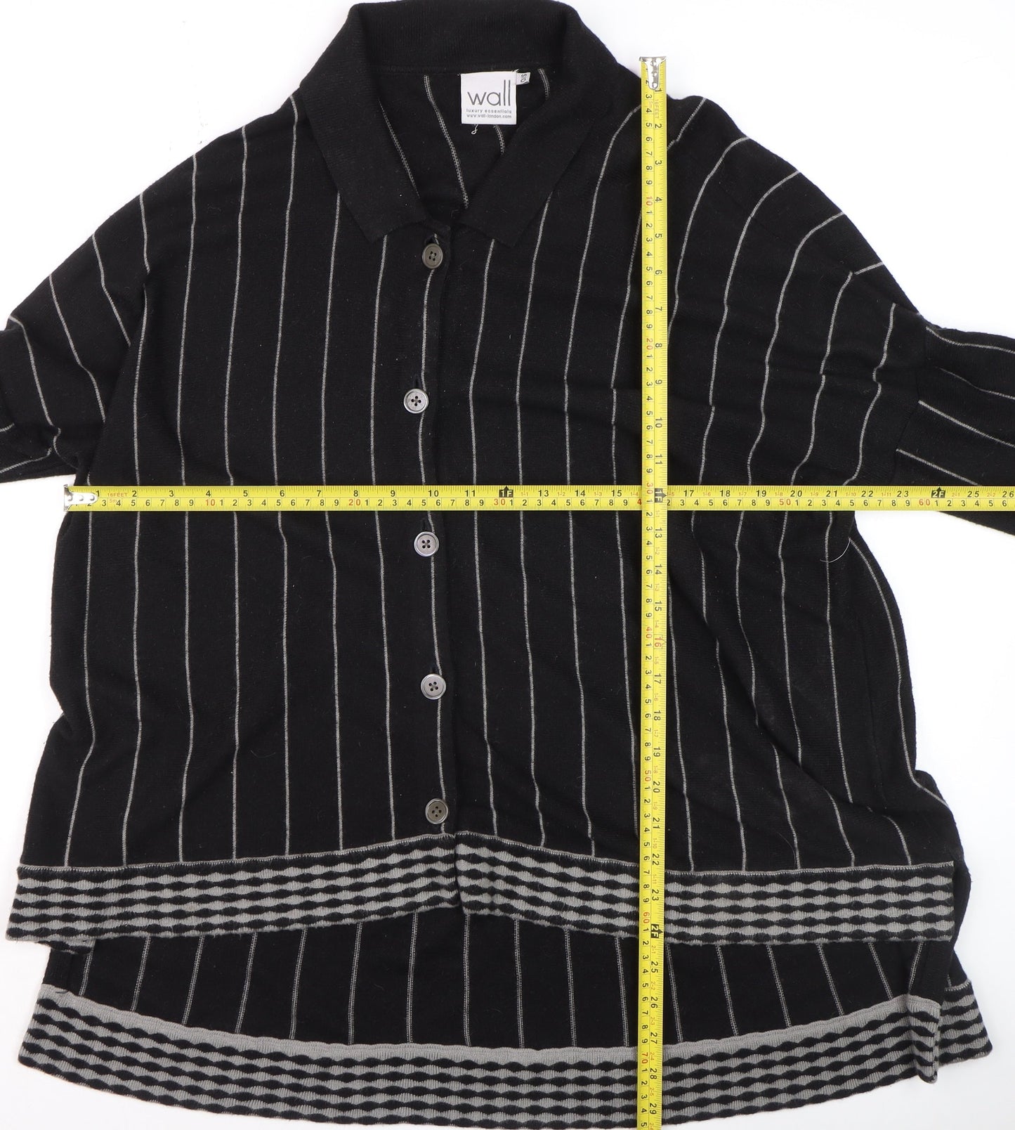 Womens UK Size S Wall Black Cardigan Jumper