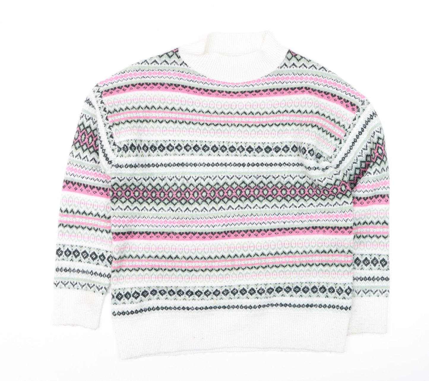 Womens UK Size S Isle Multicoloured Pullover Jumper