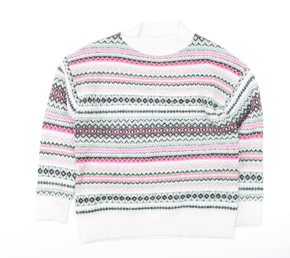 Womens UK Size S Isle Multicoloured Pullover Jumper