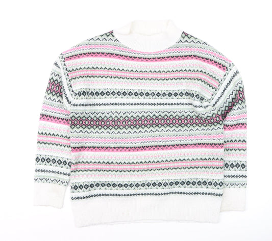 Womens UK Size S Isle Multicoloured Pullover Jumper
