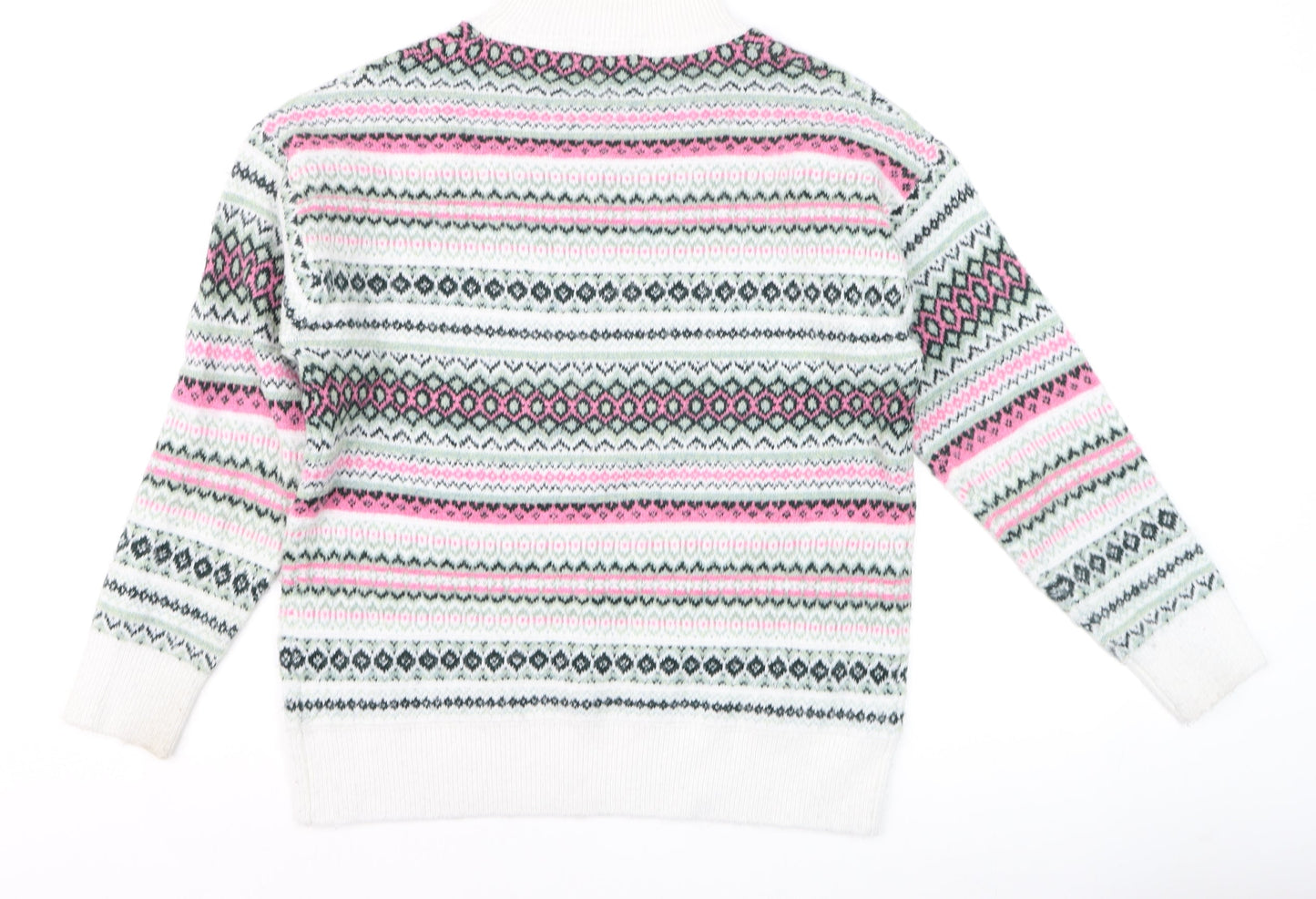 Womens UK Size S Isle Multicoloured Pullover Jumper