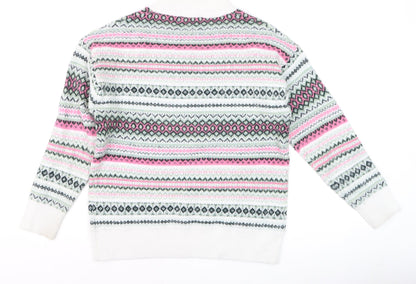 Womens UK Size S Isle Multicoloured Pullover Jumper