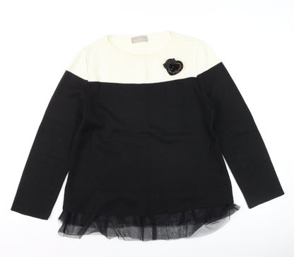 Womens UK Size 10 Maria Bellentani Black Pullover Jumper