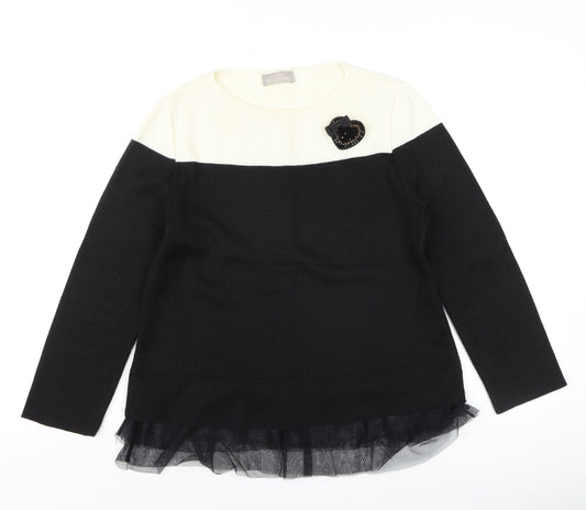Womens UK Size 10 Maria Bellentani Black Pullover Jumper