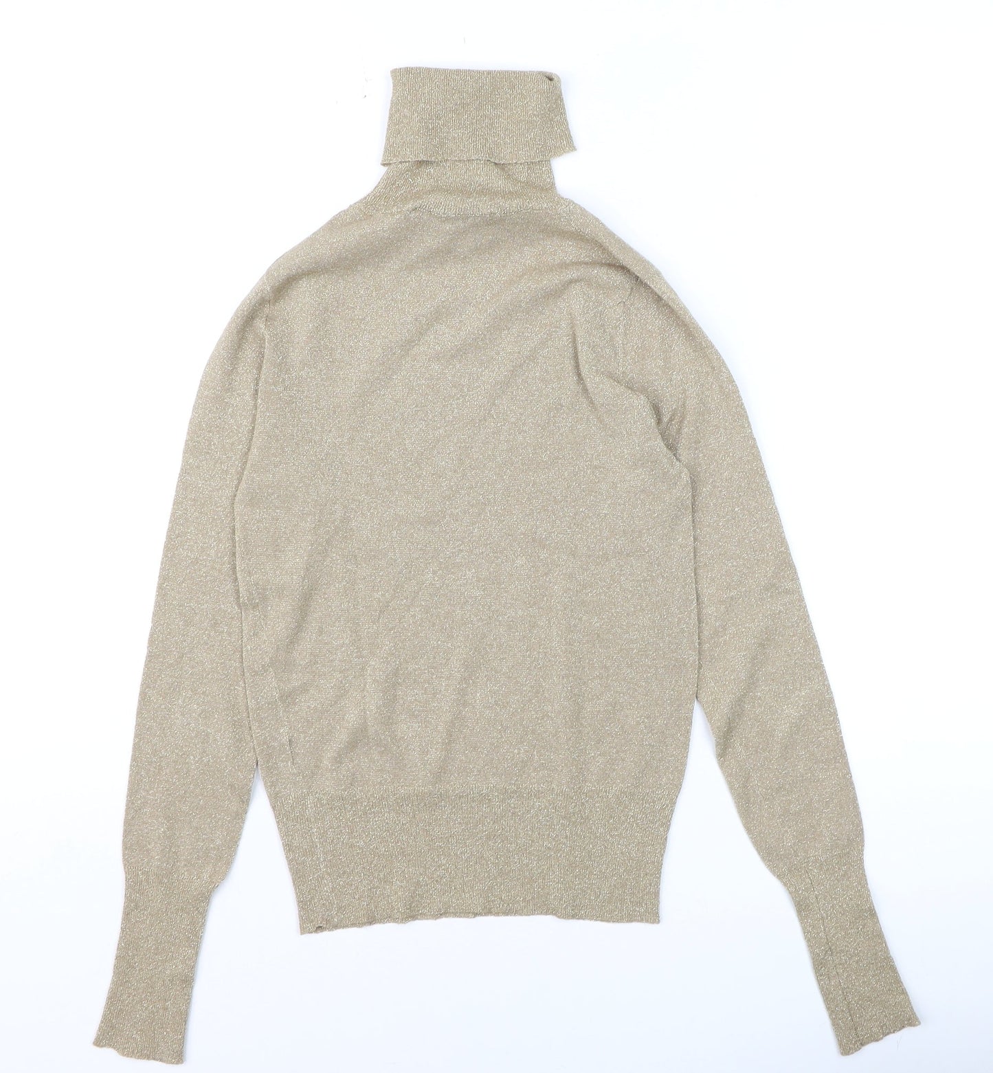 Womens UK Size S Zara Beige Basic Blouse