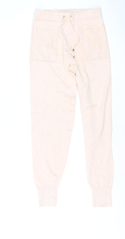 Womens UK Size XS Oasis Regular Fit Jogger Pink Trousers