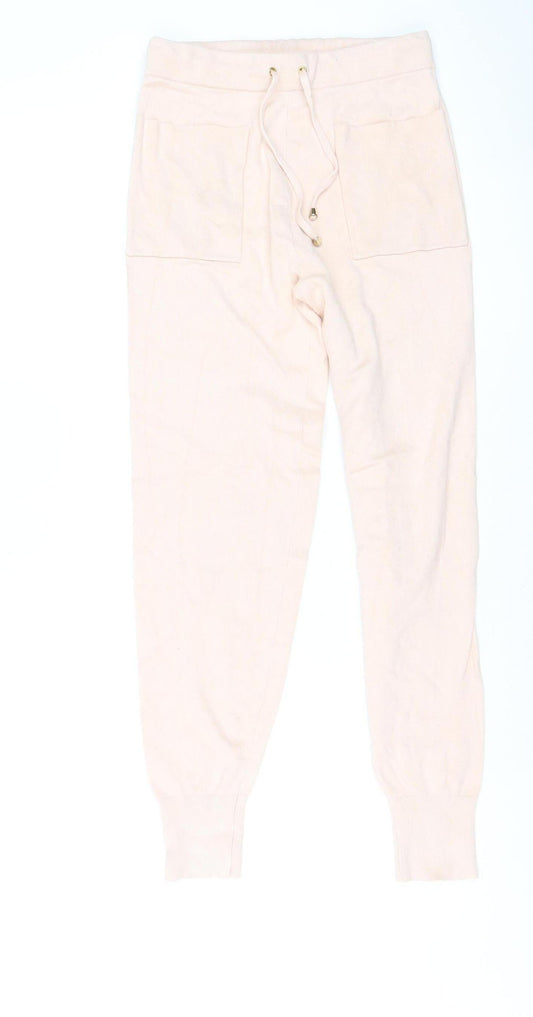 Womens UK Size XS Oasis Regular Fit Jogger Pink Trousers