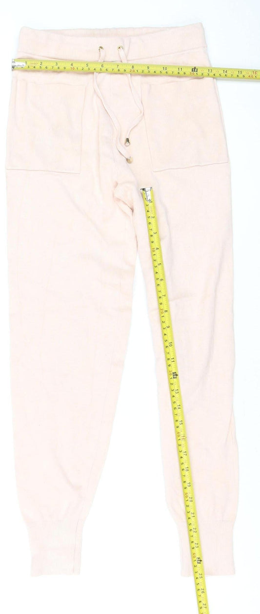 Womens UK Size XS Oasis Regular Fit Jogger Pink Trousers