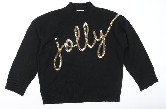 Womens UK Size 14 TU Black Pullover Jumper