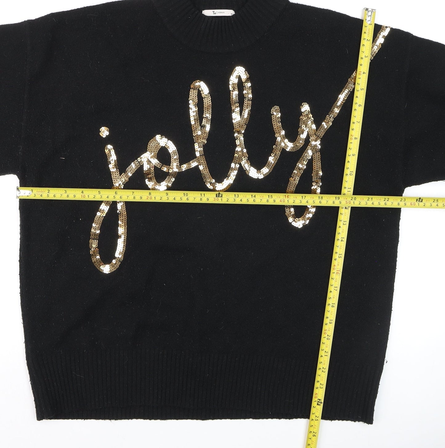 Womens UK Size 14 TU Black Pullover Jumper