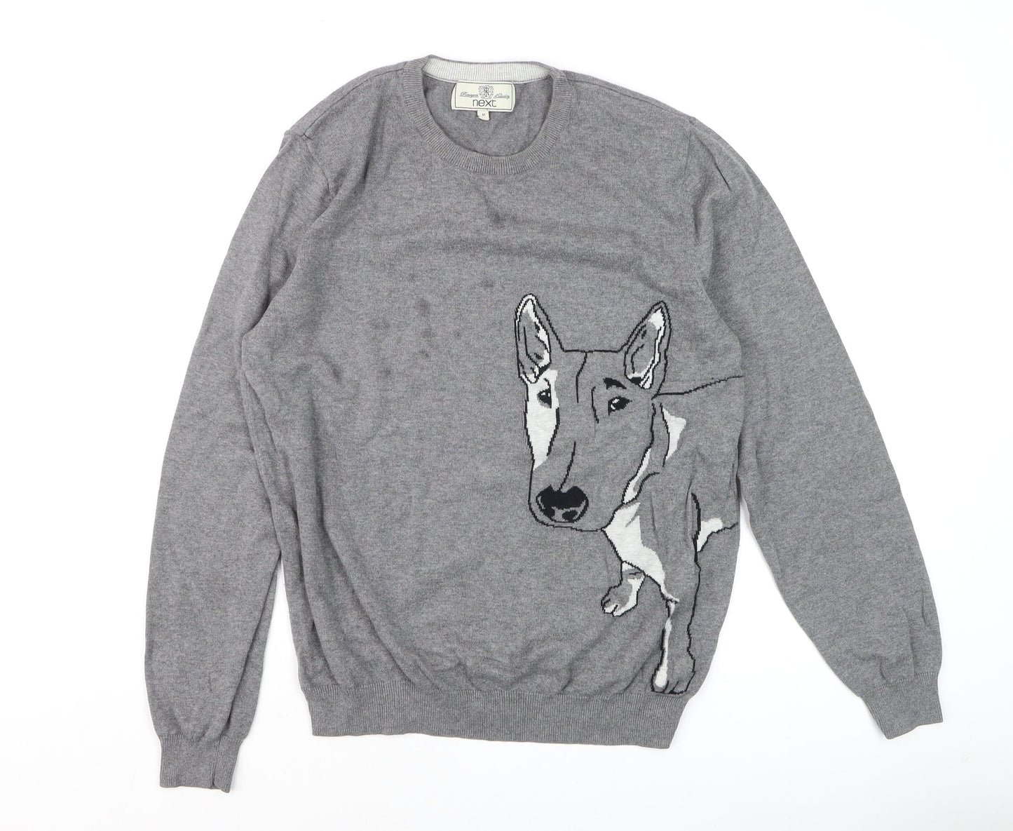 Mens UK Size M NEXT Grey Pullover Jumper