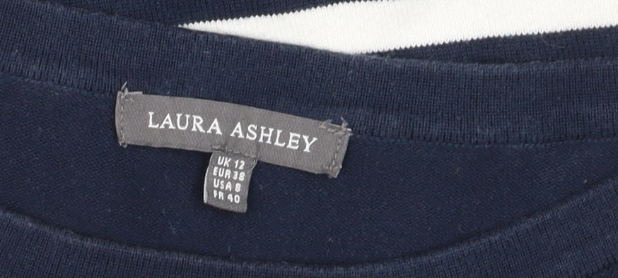 Womens UK Size 12 Laura Ashley Blue Pullover Jumper
