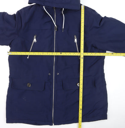 Womens UK Size 16 Papaya Blue Parka Coat