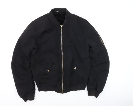 Womens UK Size 10 Select Black Bomber Jacket