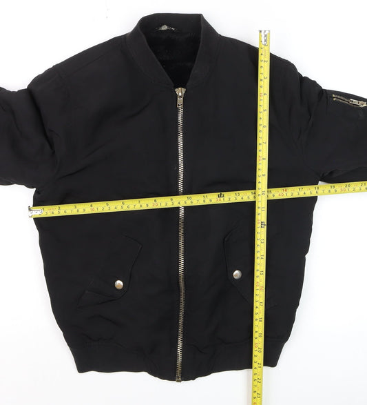 Womens UK Size 10 Select Black Bomber Jacket
