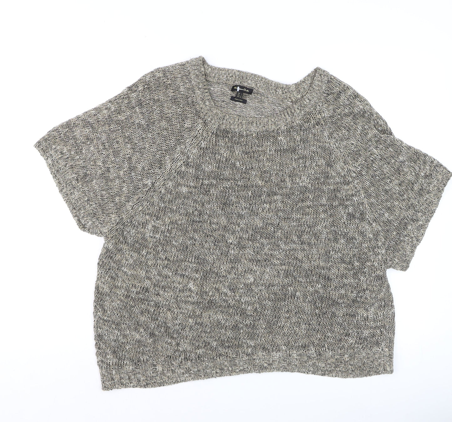 Womens UK Size L Massimo Dutti Grey Basic Blouse