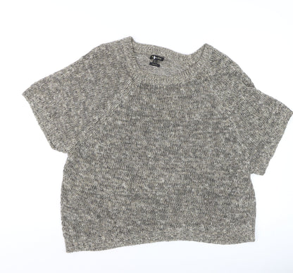 Womens UK Size L Massimo Dutti Grey Basic Blouse