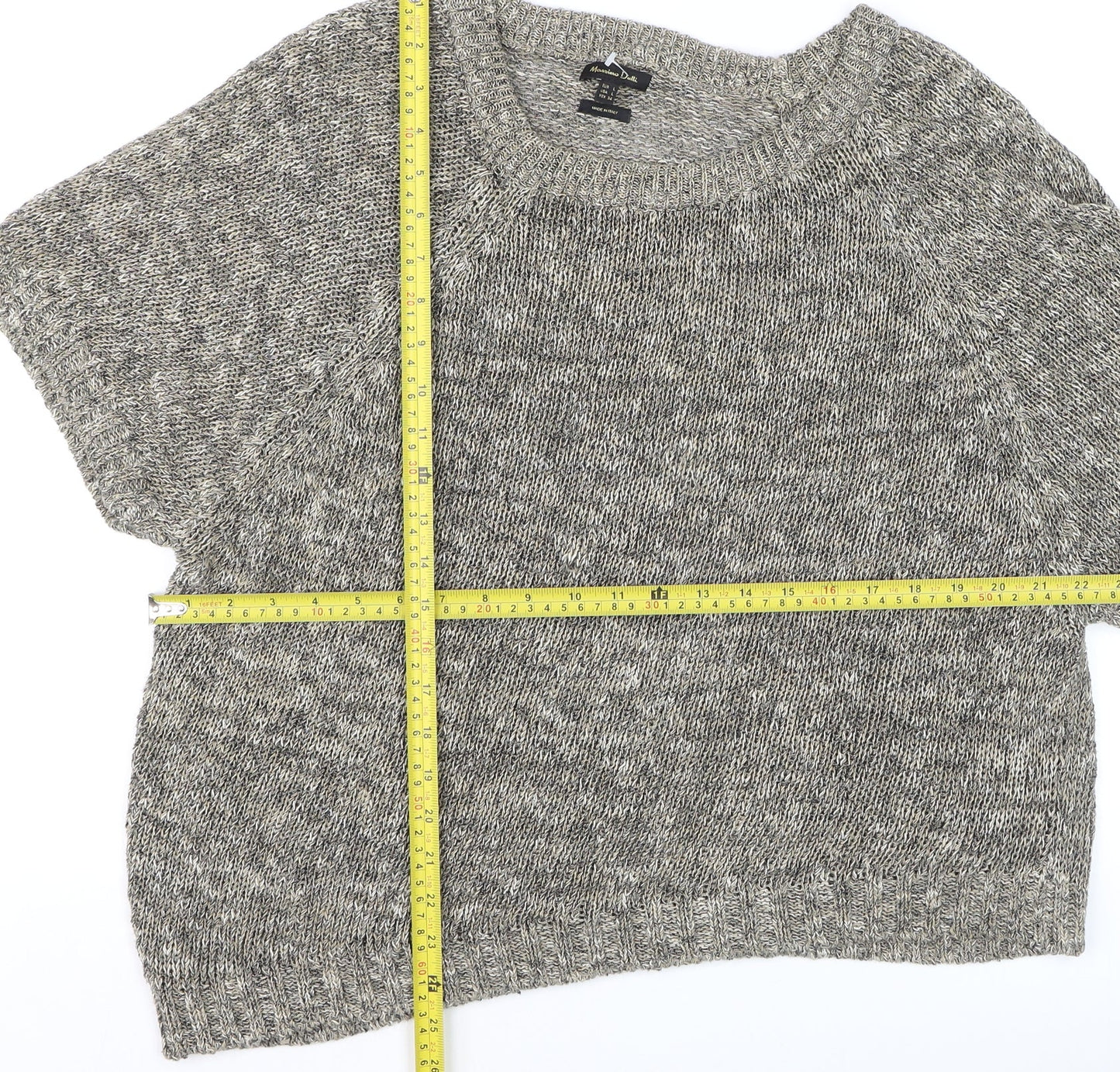 Womens UK Size L Massimo Dutti Grey Basic Blouse