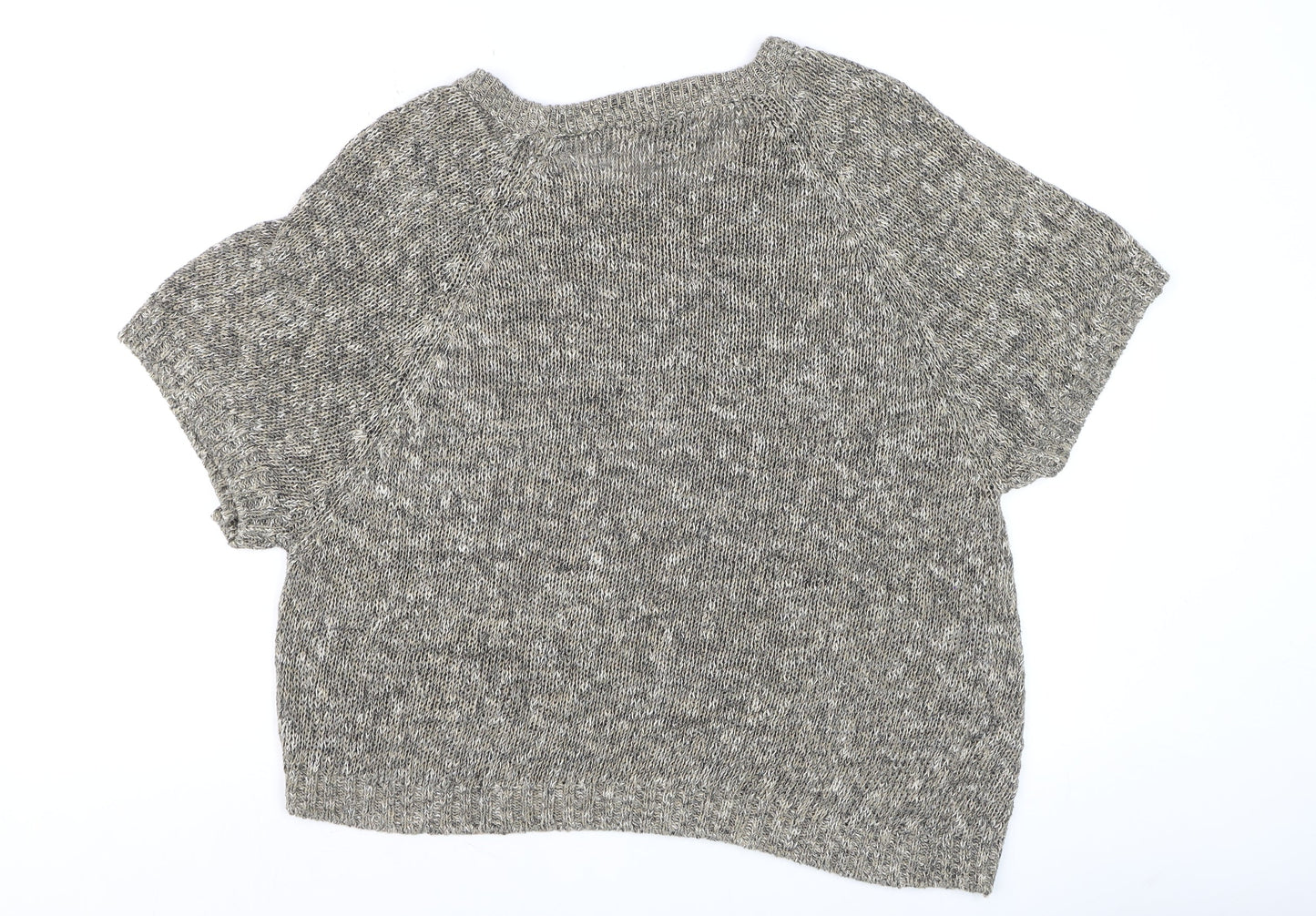 Womens UK Size L Massimo Dutti Grey Basic Blouse