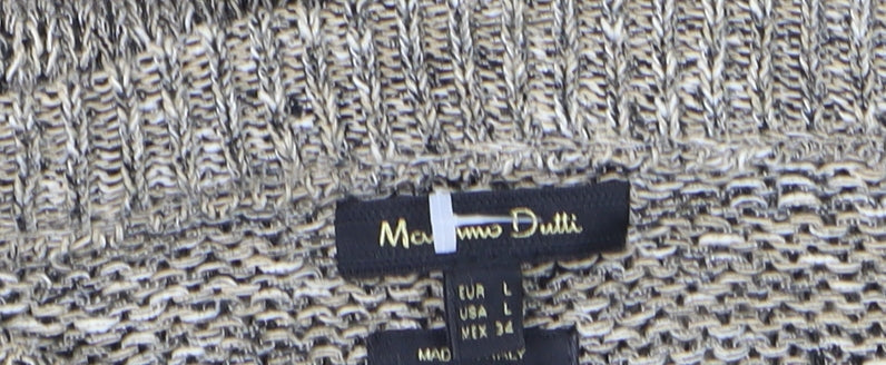 Womens UK Size L Massimo Dutti Grey Basic Blouse