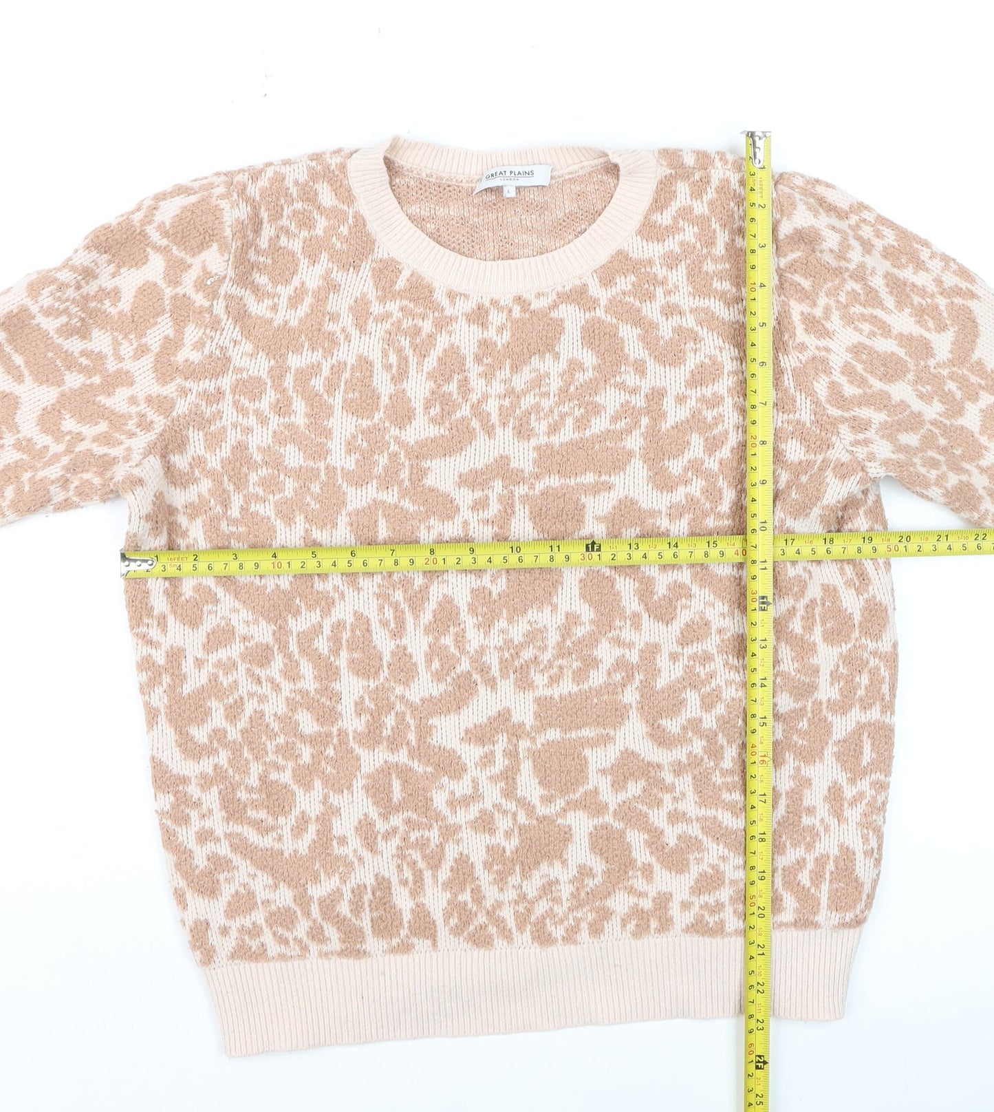 Womens UK Size L Great Plains Beige Pullover Jumper