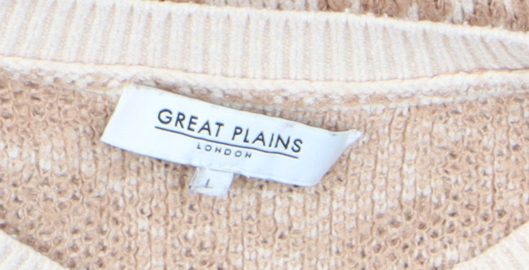 Womens UK Size L Great Plains Beige Pullover Jumper