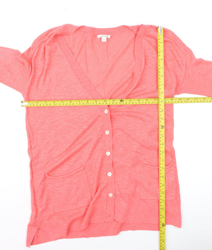 Womens UK Size XS Gap Pink Cardigan Jumper