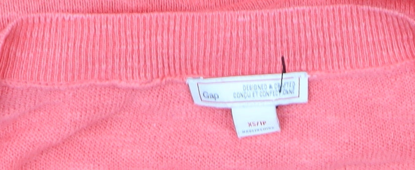 Womens UK Size XS Gap Pink Cardigan Jumper
