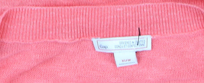 Womens UK Size XS Gap Pink Cardigan Jumper