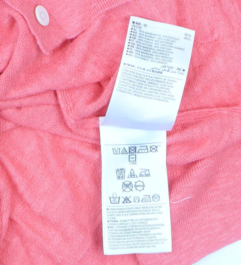 Womens UK Size XS Gap Pink Cardigan Jumper