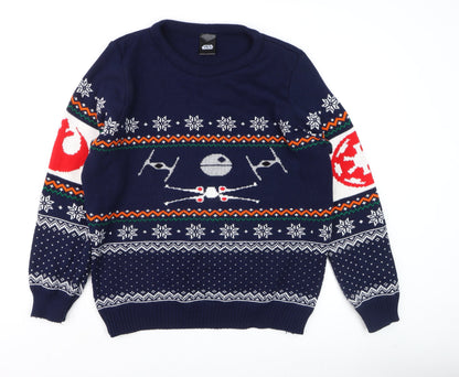 Numskull Men's Blue Star Wars Christmas Jumper 2XL Pullover Knit