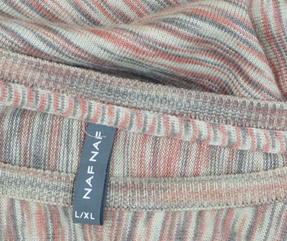 Womens UK Size L NAF NAF Multicoloured Basic T-Shirt