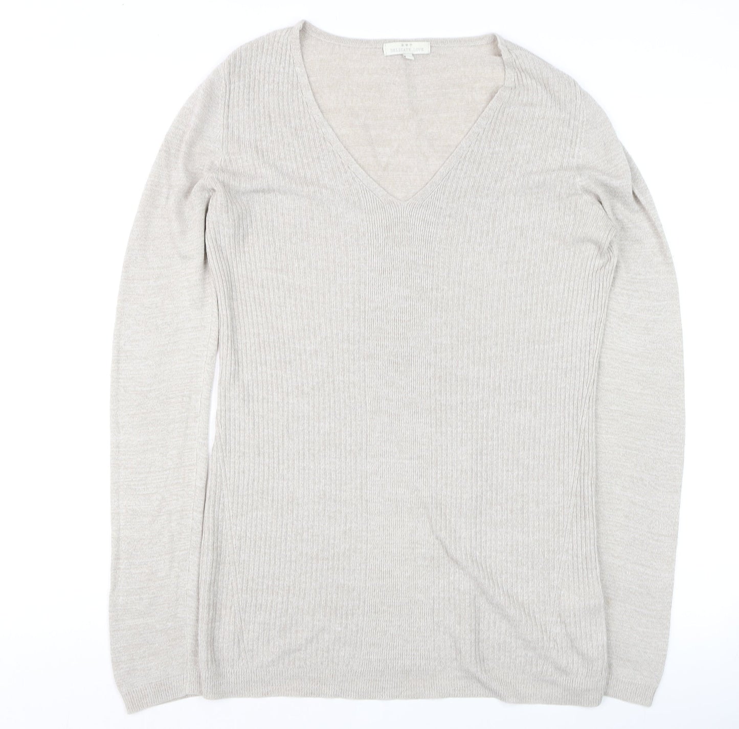 Womens UK Size M Delicate Love Beige Pullover Jumper