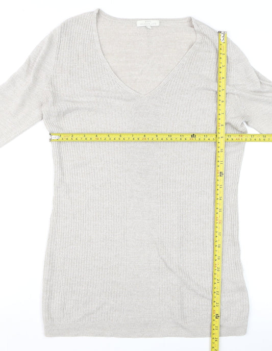 Womens UK Size M Delicate Love Beige Pullover Jumper
