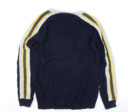 Mens UK Size M Pull&Bear Blue Pullover Jumper