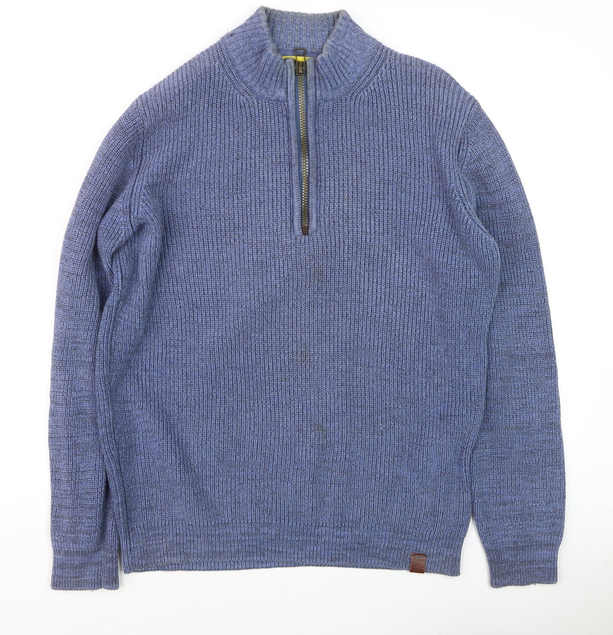 Mens UK Size M Camel Active Blue 1/2 Zip Jumper