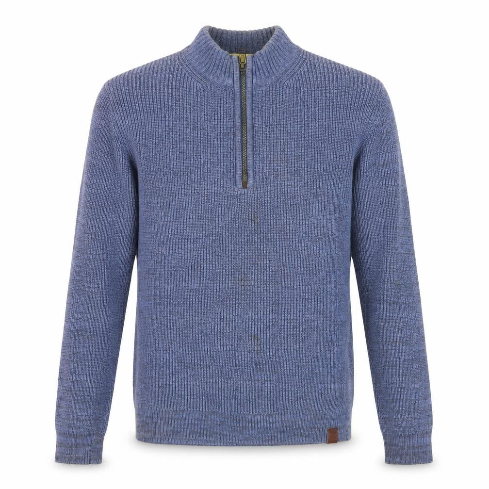Mens UK Size M Camel Active Blue 1/2 Zip Jumper