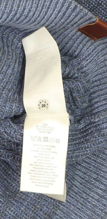 Mens UK Size M Camel Active Blue 1/2 Zip Jumper