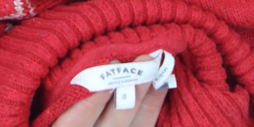 Womens UK Size 8 FatFace Red Pullover Jumper